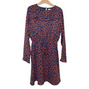 Mini Mignon Paris Girl’s Flower Dress Size 10 Floral Red Blue